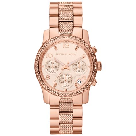 michael kors uhr pinke steine|michael kors runway watch.